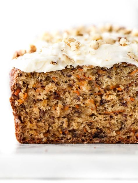 One Bowl Carrot Cake, Carrot Cake Banana Bread, Greek Yogurt Banana Bread, Yogurt Banana Bread, Cake Banana Bread, Flourless Banana Bread, Carrot Banana Cake, Greek Yogurt Muffins, Yogurt Muffins