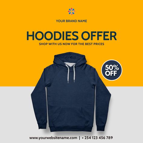 To customize this design template, click the postermywall link on the bottom left of the flyer. Thanks! Hoodie Poster Design, Sale Template, Thumbnail Design, Sale Flyer, Fashion Poster, Instagram Post Template, Fashion Sale, Post Templates, Book Cover Design