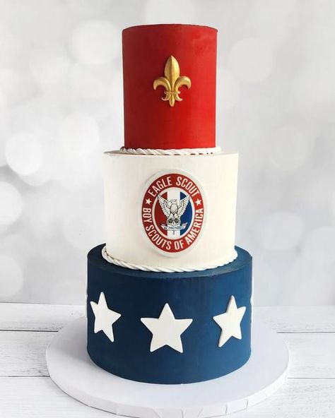 Eagle Scout Cakes Ideas, Eagle Scout Court Of Honor Cakes, Usmc Party, Cookies And Cream Filling, Boy Scout Cake, Cake With Cookies, Eagle Scout Cake, Eagle Ceremony, Scout Projects