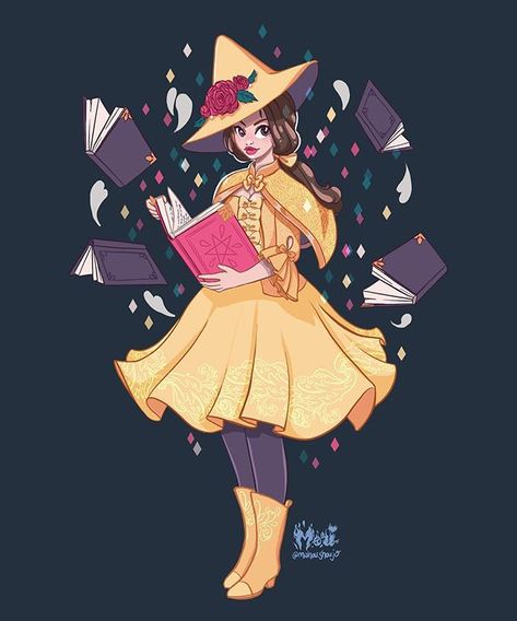 Meri on Instagram: “I had a super hard time at work this week but I finally finished the next Princess witch: Belle! I hope you are not tired yet by this…” Witches Aesthetic, Witch Fanart, Aladdin Live, Princesas Disney Anime, 디즈니 캐릭터, Mahou Shoujo, Action Movie, Disney Beauty And The Beast, Pinturas Disney