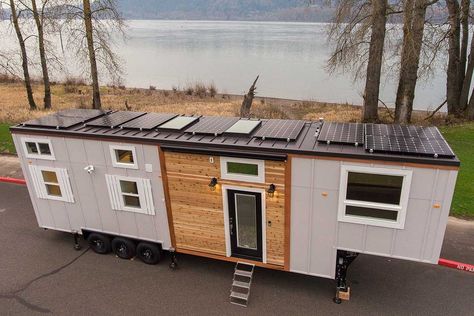 The Kingston | Tiny Heirloom Tiny Mobile Home, Fiberglass Shower Pan, Propane Wall Heaters, Off The Grid Living, Gresham Oregon, Gooseneck Tiny House, Mountain Interiors, Tiny House Builders, Sliding Pocket Doors