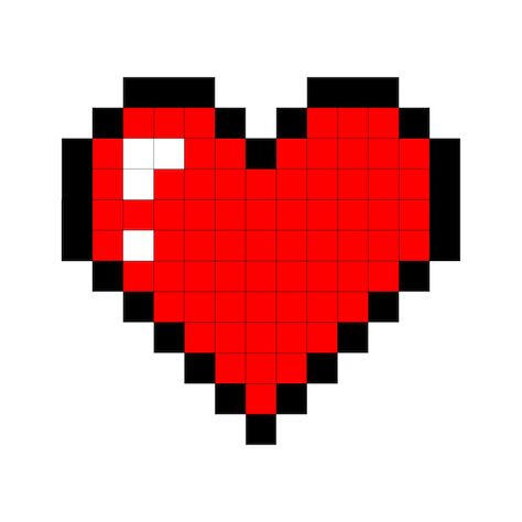 Pixel art corazón amor y san valentín | Premium Vector #Freepik #vector #corazon-abstracto #forma-corazon #corazon-rojo #amor-corazon Pixel Art Heart, San Valentin Vector, Pixel Heart, Easy Pixel Art, Pixel Art Templates, Pixel Drawing, Pix Art, Art Heart, Bead Charms Diy