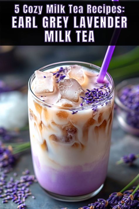 Nighttime Drink, Nighttime Tea, Earl Grey Lavender, Moon Milk Recipe, Hot Tea Recipes, Boba Tea Recipe, Fancy Tea, Moon Milk, Milk Tea Recipes