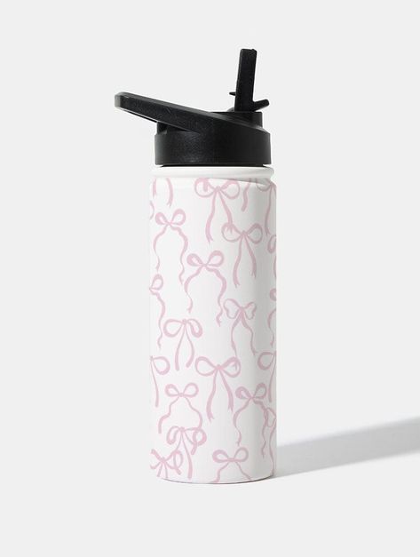 Pink Bows 18oz Stainless Steel Water bottle Water Bottles Skinnydip London My Christmas Wishlist Gift Ideas, Brrrr Basket, Preppy Water Bottle, Coquette Accessories, Bottle For Water, Cheap Water Bottles, Water Bottle Cute, Water Bottle Flip, Water Bottle Art