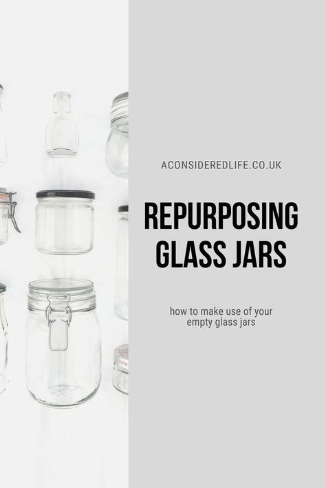 Environmental Tips, Reusing Glass Jars, Reuse Glass Jars, Repurpose Glass Jars, Easy Mason Jar Crafts, Mason Jar Candy, Reuse Containers, Purposeful Living, Zero Waste Store