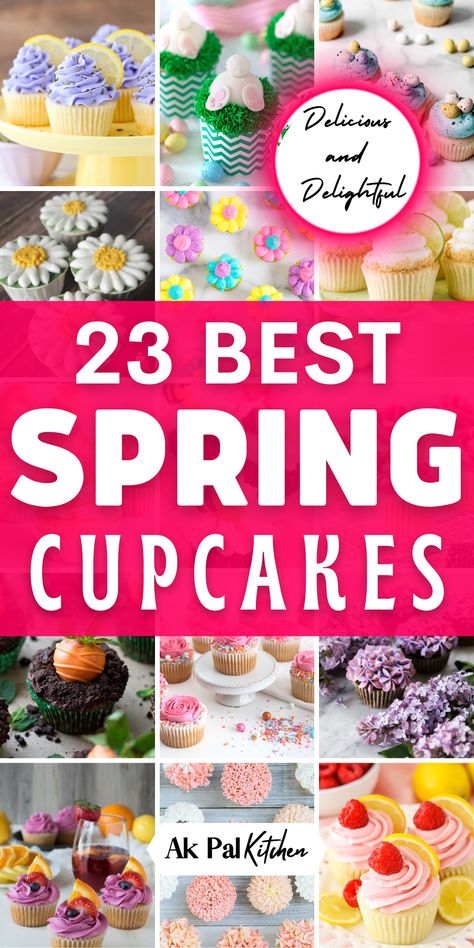 Indulge in the sweetest spring cupcakes and Easter treats with these mouthwatering spring dessert recipes. Decorate your easter cupcakes with pretty pastel colors, floral designs, or festive Easter bunnies and egg shapes. These spring cupcake ideas will inspire you to get creative in the kitchen and impress your guests with these adorable and delicious spring desserts. So, gather your ingredients, preheat your oven, and start baking these delightful easter cupcakes today! Spring Cupcake Ideas, Spring Dessert Recipes, Easter Cupcakes Decoration, Easter Cupcakes Easy, Easy Cupcakes Decoration, Easter Cups, Spring Recipes Dessert, Spring Cupcakes, Spring Dessert