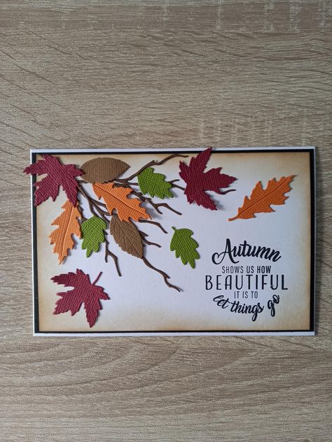 Thanksgiving Cards To Make, Fall Cards Handmade Ideas, Fall Cards Stampin Up Autumn, Autumn Cards Handmade, Handmade Fall Cards, Fall Birthday Cards, Apple Cards, Trading Card Ideas, Fall Cards Handmade