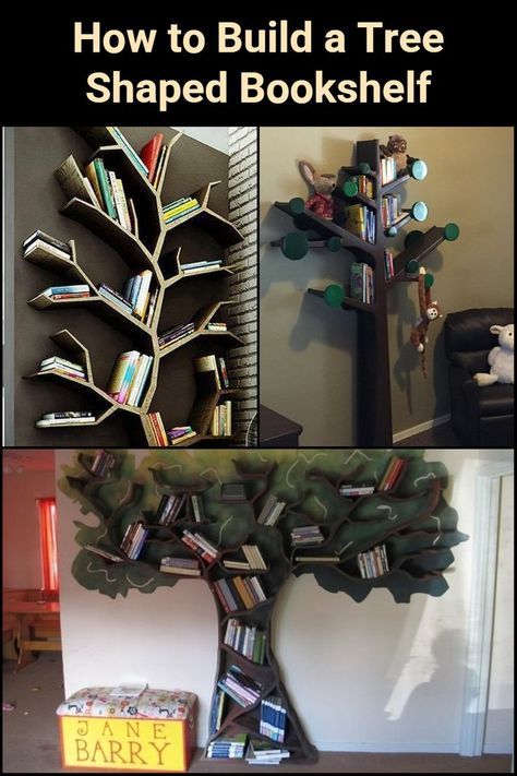 Woman Bedroom Ideas, Grown Woman Bedroom Ideas, How To Make Trees, Tree House Interior, Kids Room Bookshelves, Tree Bookcase, Amazing Bedroom Designs, Tree Bookshelf, Tree Shelf