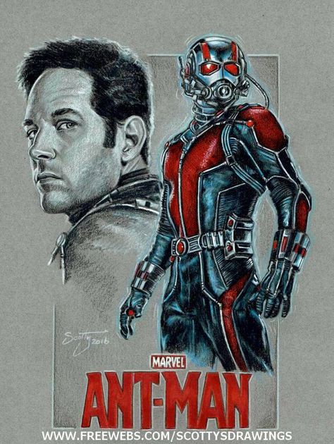 Elephant Family Drawing, Paul Rudd Ant Man, Chicano Tattoos Sleeve, Steve Ditko, Beautiful Sketches, Captain America Civil, Marvel Fan Art, Paul Rudd, Color Pencils