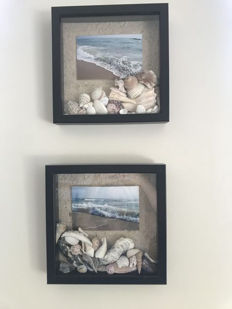 Seashell Epoxy Art, Deco Surf, Memory Ideas, Seashell Art Diy, Cuadros Diy, Deco Marine, Shell Display, Shell Craft, Seashell Projects