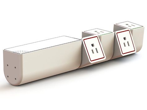 The Modular Power Strip Concept aims at providing us with a versatile power strip that can be expanded as well as easily accepts large power receptacles that typically can cover other outlets. Designer: William Harris Extension Board, Welcome Design, Office Gadgets, Power Bars, Power Trip, Amazing Technology, Industrial Design Sketch, Id Design, Sistema Solar