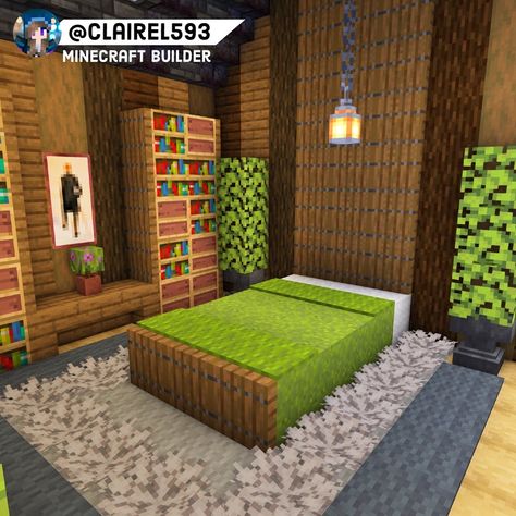 Cat Room Ideas Minecraft, Interior Minecraft Ideas Bedroom, Bedroom Design Minecraft, Modern Minecraft Bedroom Design, Minecraft Interior Design Modern Bedroom, Minecraft Closet, Minecraft Building Ideas Interior, Bedroom Ideas Closet, Minecraft Spawner Room Design