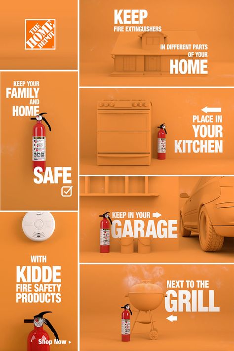 If you haven’t replaced your fire extinguishers in the last ten years, now is the time. Kidde Fire Extinguishers are designed specifically for different parts of your home. From the kitchen to the garage, and every level of your home, Kidde Fire Extinguishers help complete any fire protection plan. Click to shop now at The Home Depot. Kitchen Fire Extinguisher, Fire Extinguisher In Kitchen, Fire Extinguisher Design, Fire Extinguisher Ideas, The Last Ten Years, Emergency Preparation, Fire Safe, Home Fix, Fire Extinguishers