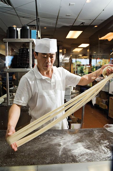 Chef Zhang Qiang prepares the house specialty — hand-pulled noodles — at China Magic Noodle House. Pulled Noodles, Noodle Restaurant, Arizona Restaurants, Noodle House, Chinese Restaurants, Noodle Maker, Authentic Chinese Recipes, Chinese Noodles, Restaurant Names