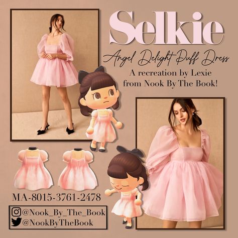 Lexie! on Twitter: "Who doesn’t love a classic #Selkie dress? Now you can wear one in Animal Crossing!! #ACNH #AnimalCrossing… " Acnh Fancy Dress, Acnh Custom Designs Clothes Pink, Animal Crossing Pink Dress, Acnh Outfit Code Summer, Custom Design Animal Crossing Outfit, Animal Crossing Summer Outfit, Animal Crossing Design Codes Clothes Summer, Pink Acnh Codes, Acnh Summer Outfits