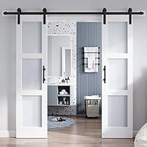 Narrow French Doors Interior, Narrow French Doors, Glass Barn Door, Double Sliding Barn Doors, Glass Barn Doors, Doors And Hardware, Sliding Door Hardware, White Doors, French Doors Interior