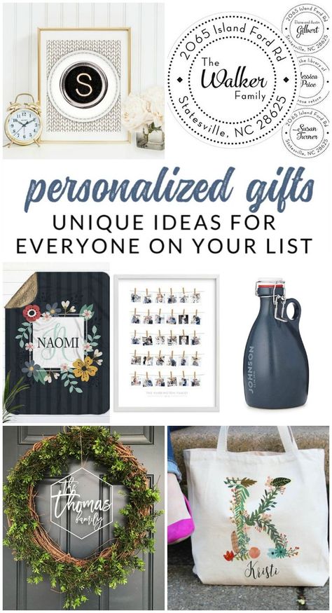 Wow everyone on your list with one of these unique personalized gifts. I've gathered the best monogram and customized gift ideas sure to please friends and family this holiday season. Give the perfect Christmas gift with something personalized. Personalized Gift For Family, Personalized Gifts For Family, Christmas Personalized Gift Ideas, Customized Christmas Gifts, Personalized Gifts For Coworkers, Diy Personalized Gifts, Cheap Personalized Gifts, Customized Gift Ideas, Personalized Presents