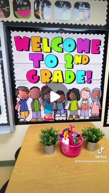 Maribel Sheehan | Learning in Wonderland on Instagram: "Set up a welcome bulletin board with me! This board is one of my all time faves! So easy to put together and oh so cute! Grades Prek-5th in English and Spanish are included!⁠ ⁠ 👉🏽Link in bio or comment "WELCOME" and I'll send the link over to you!" Welcome Bulletin Board, Welcome Bulletin Boards, 3rd Grade Classroom, 3rd Grade, Put Together, Bulletin Boards, Bulletin Board, All Time, All About Time