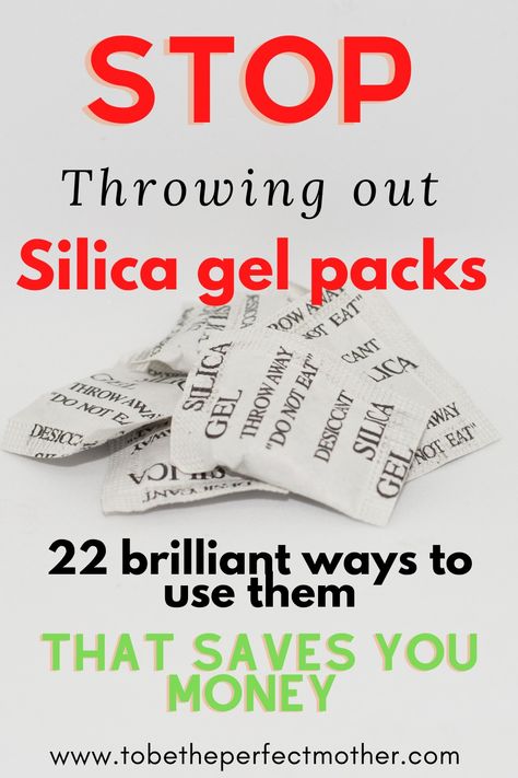 22 ways to reuse silica gel packets Silica Gel Packets Uses, Silica Gel Uses, Cheap Hacks, Silica Packets, Moving Packing, How To Store Shoes, Gel Pack, Ways To Recycle, Trash To Treasure