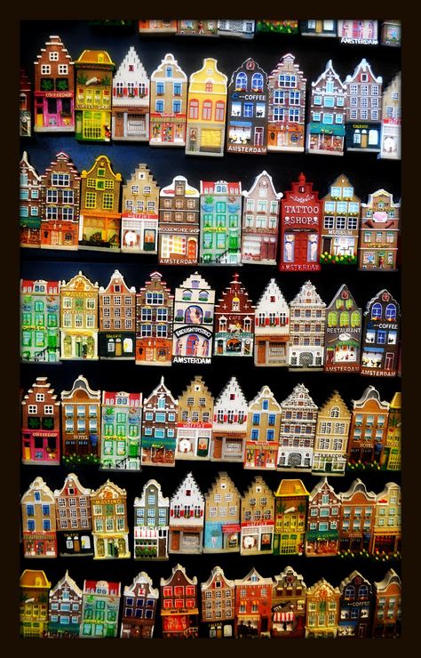 Shapes and sizes | 92/365 A day in Amsterdam | José Gieskes | Flickr Colorful Houses, Canal House, Clay Houses, House Quilts, Patchwork Quilting, Ceramic Houses, Fabric Houses, Miniature Houses, Vintage Diy