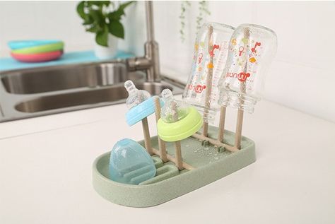 1PC Collapsible Drying Rack For 6 Cups Foldable Cup Holder Kitchen Storage Organizer Water Draining Drying Dish Rack OK 0540 Baby Rack, Stasher Bags, Baby Bottle Organization, Baby Bottle Drying Rack, Bottle Dryer, Bottle Drying Rack, Baby Bottle Holders, Pacifier Storage, Baby Feeding Bottles