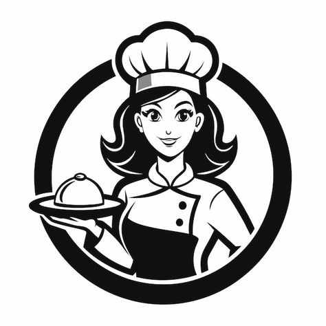 Aesthetic Badgirl Wallpaper, Chef Logo Design Ideas, Cooking Logo Design, Chef Logo Design, Tray Of Food, Cook Logo, Chef Vector, Chef Pictures, Catering Logo