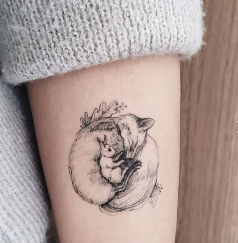 Sleeping Animal Tattoo, Fox And Bunny Tattoo, Fox And Rabbit Tattoo, Sleeping Fox Tattoo, Fox And Bunny, Special Tattoo, Books Tattoo, Bunny Tattoo, Rabbit Tattoo