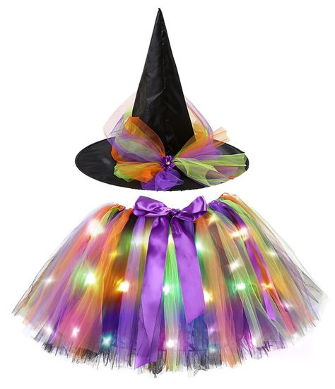 PRICES MAY VARY. Handmade adult LED witch costume, package including: 1 tutu skirt with LED + 1 witch hat Fancy rainbow tutu with colorful led lights, make it so special and attractive. Free size for anyone: The tulle is tied on a ribbon that can be tied at any length needed Length: 13" Perfect for Halloween costumes, witch dress up, role play, cosplay, special occasion, party, activities, carnival, masquerade etc. Zumba Halloween Costume, Glow In The Dark Halloween Costumes, Tutu Costumes Women, Tutu Outfits For Women, Dance Halloween Costumes, Rainbow Witch, Witches Costumes For Women, Witch Tutu, Carnival Masquerade