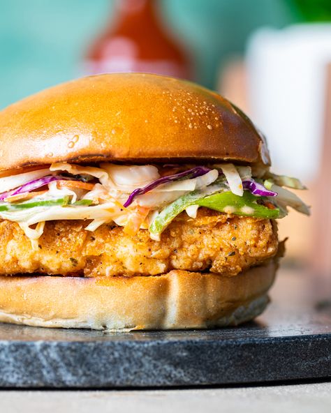 Chicken-Fried Tofu Sandwich (Vegetarian) Veggie Chicken Sandwich, Tofu Fried Chicken Sandwich, Crispy Tofu Burger, Vegetarian Chicken Sandwich, Vegan Chicken Sandwich Recipe, Tofu Sandwich Meat, Vegan Tofu Burger, Fried Tofu Sandwich, Tofu Chicken Sandwich