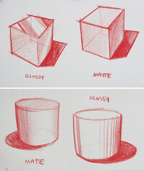 Shading Different Materials, Drawing Squares Ideas, How To Draw Volume, How To Draw Shadows, Shape And Form Art, Drawing Posture, Drawing Squares, Volume Drawing, How To Draw Shadow