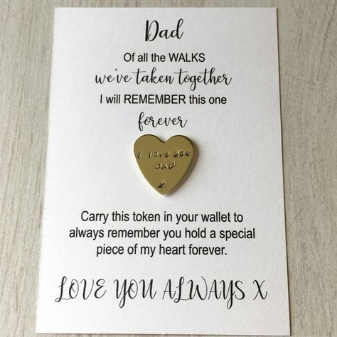 Father of The Bride Gift, of All The Walks Gift, DaD Pocket Token, Daughter to DaD Gift, Gifts for DaD, Wedding Favours, Mother of The Bride (Including Cards) | Wish Walking Gifts, Mother In Law Birthday, Father Of The Bride Gift, Dad Wedding Gift, How To Dress For A Wedding, Pocket Token, Wedding Gifts For Parents, Wedding Day Gifts, Arc Welding