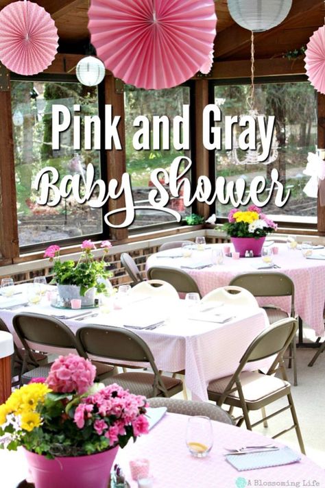 Check out this adorable pink and gray elephant themed baby shower idea! #ablossominglife #babyshower #parties #itsagirl Babyshower Decor, Glitter Baby Shower, Grey Baby Shower, Baby Shower Stickers, Grey Elephant, Perfect Baby Shower, Pink Nursery, Grey Baby