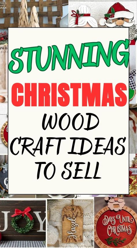 31 Best Wooden Christmas Crafts To Make And Sell In 2023 Christmas Wood Crafts To Sell, Wood Crafts To Sell, Christmas Crafts To Sell Make Money, Wood Craft Ideas, Diy Christmas Crafts To Sell, Christmas Crafts To Make And Sell, Ideas To Sell, Christmas Diy Wood, Christmas Craft Show