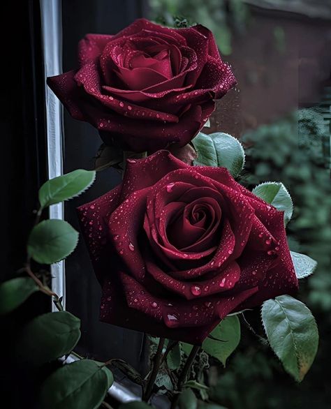 Deep Red Rose Aesthetic, Deep Red Roses Aesthetic, Red Rose Aesthetic, Red Roses Aesthetic, Roses Pictures, Deep Red Roses, Roses Aesthetic, Rose Flower Photos, Rose Aesthetic