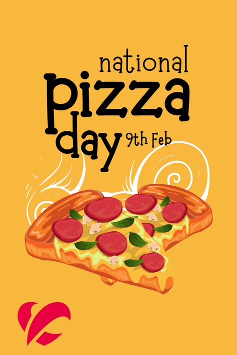 National Pizza Day, Pizza Day, Pizza Slice, National Day, Let's Celebrate, Holidays And Events, I Love It, One Day, A Year