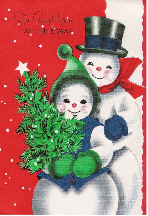 Vintage Snowman Christmas Card.. by Cutecardsforu on Etsy, £5.00 Images Noêl Vintages, Retro Christmas Cards, Vintage Holiday Cards, Snowman Christmas Cards, Vintage Snowman, 1950s Christmas, Vintage Christmas Greeting Cards, Snowman Cards, Card Images