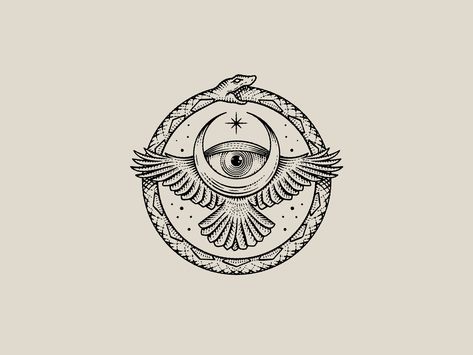 Eye Snake Tattoo, Sumerian Tattoos, Little Tattoos Ideas, Esoteric Tattoo, Egyptian Tattoos, Unique Tattoos For Men, Tattoo Logo, Circle Tattoo, Wicked Tattoos