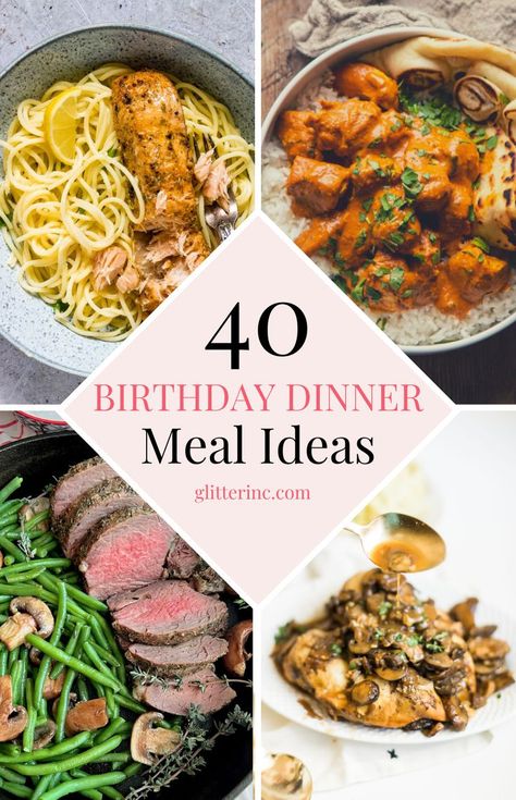 Discover birthday dinner recipes for home that are easy yet fancy. Perfect for him, moms, and kids, these healthy meals are delicious and special. Find the best ideas for a summer party menu or romantic dinners to make at home. Birthday Dinner Ideas At Home, Dinner Ideas At Home, Summer Party Menu, Birthday Dinner Recipes, Summer Dinner Party Menu, Birthday Dinner Ideas, Stuffed Flank Steak, Whole Roast Chicken, Perfect Dinner Party