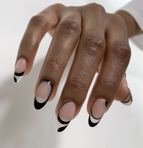 Monochrome Nails, Minimal Nails, Her Nails, Dream Nails, Fire Nails, Funky Nails, Fancy Nails, Nails Inspo, Chic Nails