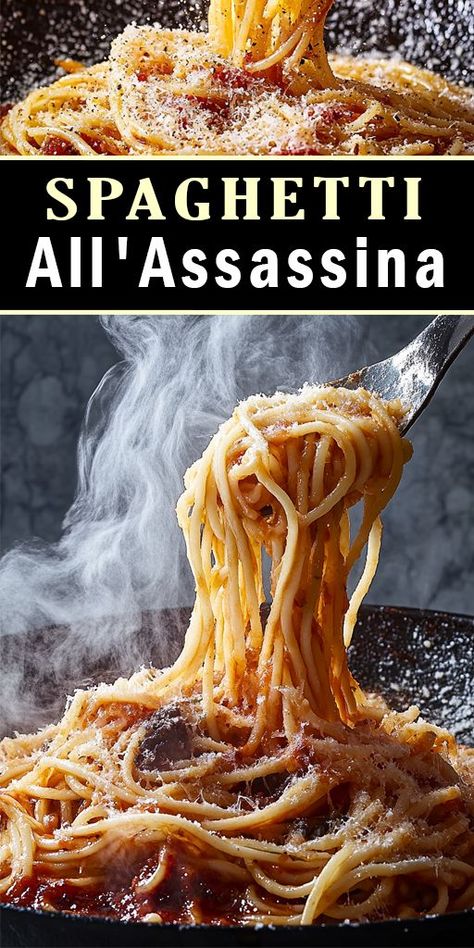 Get ready to elevate your pasta game with this mouthwatering Spaghetti all’Assassina recipe! 🍝 This spicy and flavorful dish hails from the streets of Bari, Italy, and is perfect for those who crave a bold culinary adventure.✨ ✨ Let’s Connect! Share your creations and tag us using. We can’t wait to see your delicious interpretations! 👉 Follow our board for more incredible pasta recipes and culinary inspiration! #PastaRecipe #SpaghettiAllAssassina #ItalianCuisine #Foodie #QuickMeals Spicy Spaghetti, Delicious Spaghetti, Bari Italy, Spicy Tomato Sauce, Pasta Dinner Recipes, Perfect Pasta, Healthy Pasta Recipes, Quick Weeknight Meals, Healthy Pastas