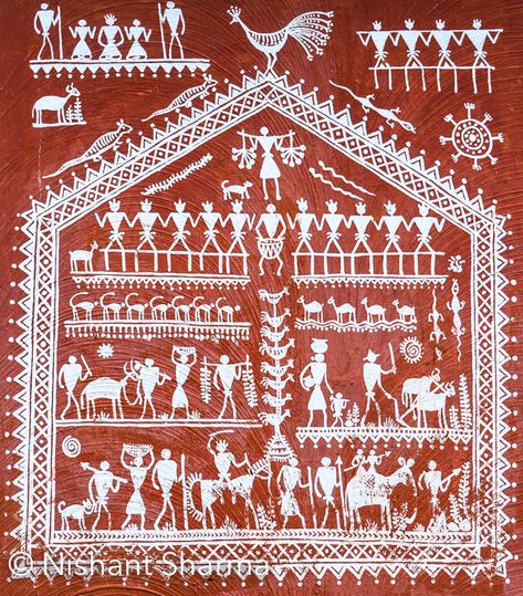 Museum of Tribal Art and Artefact, Bhubaneshwar, Odisha (India) Odisha Art And Culture Drawing, Saura Art Odisha, Odisha Aesthetic, Saura Painting, Odisha Art, Warli Designs, Saura Art, Warli Paintings, Worli Painting