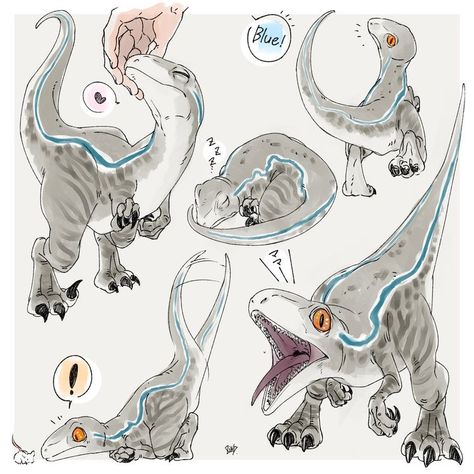 Blue Jurassic World, Dinosaur Sketch, Jurrasic Park, Dinosaur Images, Dinosaur Drawing, Dinosaur Pictures, Dinosaur Illustration, Jurassic World Dinosaurs, Cute Fantasy Creatures