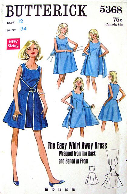 Wrap Dress Pattern, Patron Vintage, Sewing Bags, 여름 스타일, Vintage Dress Patterns, Butterick Pattern, Couture Mode, Motif Vintage, Retro Mode