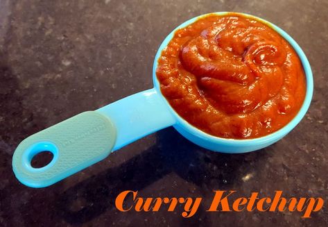 Our spice and sweet curry ketchup goes great wherever you usually put ketchup! Curry Ketchup Recipe, How To Make Curry, Curry Ketchup, Ketchup Recipe, Late Night Food, Vegetable Puree, 2000 Calories, Dirty Dishes, 2000 Calorie Diet