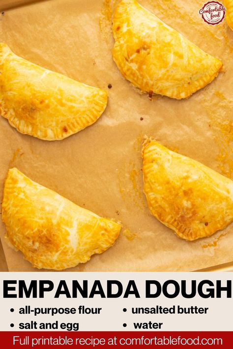 Homemade empanada dough is a quick and easy recipe that is perfect for filling with sweet and savory mixtures. With just 4 ingredients, you can whip up delicious, flaky baked empanadas that will tantalize your taste buds and delight your guests! Gluten Free Empanada Dough, Homemade Empanada Dough, Empanada Dough Recipe, Empanadas Recipe Dough, Baked Empanadas, Empanada Dough, Empanadas Dough, Easy Pie Crust, Mexican Breakfast Recipes