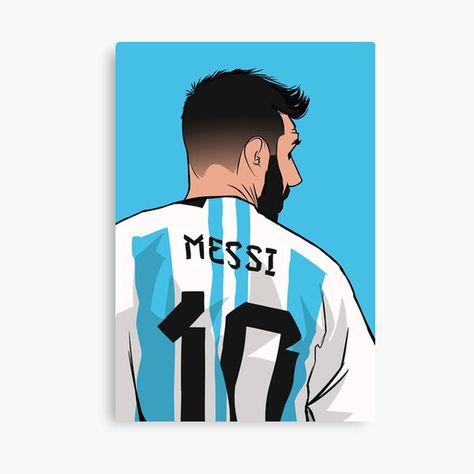 "Messi" Canvas Print for Sale by Israelbeck7 | Redbubble Football Canvas, Messi Argentina, Leo Messi, Featured Art, Print Images, Framed Art Prints, Metal Prints, Stretch Canvas, Framed Art