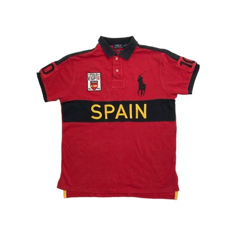 VTG Polo Ralph Lauren Spain #10 Rugby Euro Shirt Big Pony L Ralph Lauren Style Men, Vintage Polos, Spain Shirt, Vintage Polo Shirt, Fits Inspiration, Polo Shirt Outfits, Rugby Polo, Ralph Lauren Polo Shirt, Nike Polo