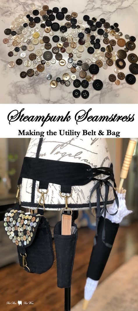 Steampunk Bags Diy, Diy Holster Bag, Steampunk Belt Diy, Diy Parasol Holster, Steampunk Parasol Diy, Diy Fan Holster, Diy Wide Belt, Sewing Accessories To Make, Steampunk Costumes Women