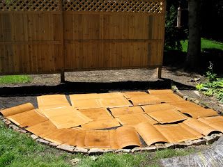 Use cardboard under the mulch in your flower beds and say goodbye to weeds the entire summer! Raised Garden Beds Diy, New Garden, Line Flower, Landscape Fabric, Garden Bed, Flower Bed, Veggie Garden, Raised Garden Beds, Raised Garden