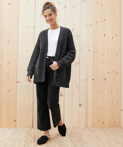 Women's Cardigans, Cocoon Cardigan, Cardigan Sweaters, Jenni Kayne, Women's Sweaters, Oversized Cardigan, Charcoal Color, Sweater Coats, Minimalist Outfit